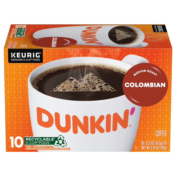 Dunkin' Colombian Medium Roast Coffee K-Cup Pods
