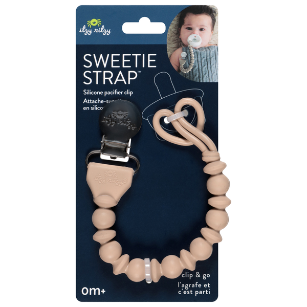 Itzy Ritzy Sweetie Strap Silicone Pacifier Clip