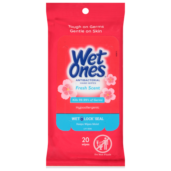 Wet Ones Antibacterial Hand Wipes Fresh Scent Travel Pack