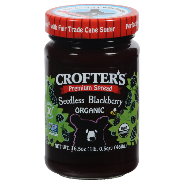 Crofter's Premium Organic Seedless Blackberry Fruit Spread