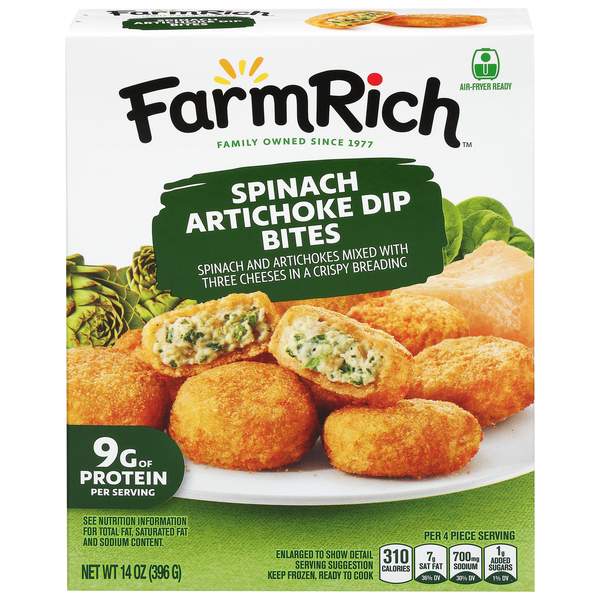 Farm Rich Spinach Artichoke Dip Bites Frozen