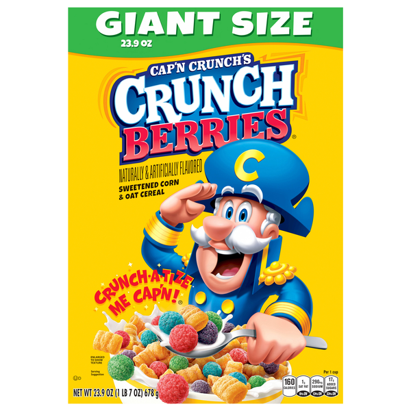Cap'n Crunch's Crunch Berries Sweetened Corn & Oat Cereal Giant Size