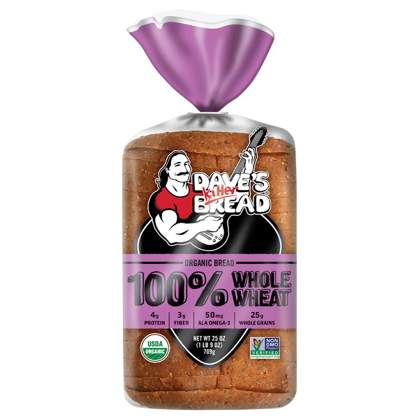 Dave's Killer Bread Organic 100% Whole Wheat Bread Sliced