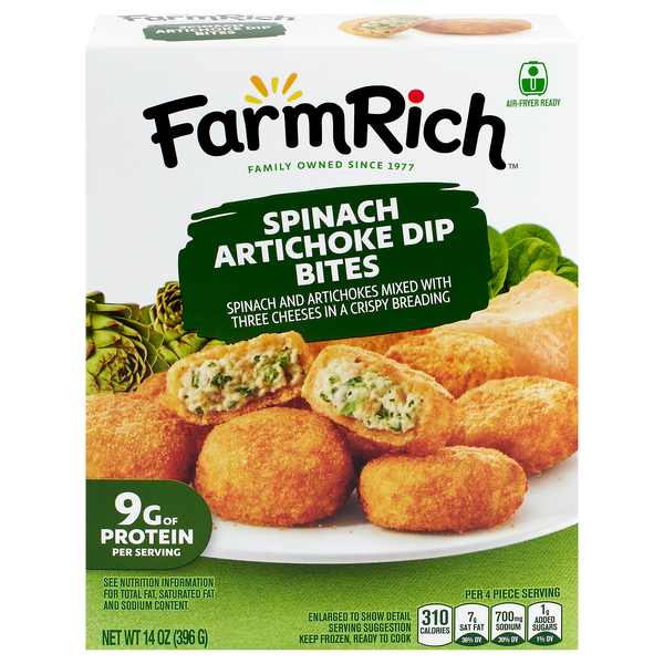 Farm Rich Spinach Artichoke Dip Bites Frozen