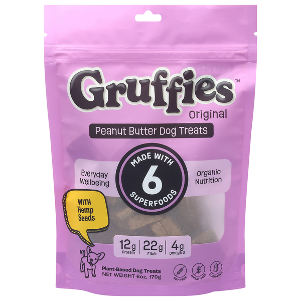 Gruffies Original Peanut Butter Plant-Based Dog Treats