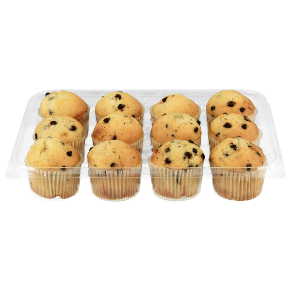 Hannaford Bakery Mini Chocolate Chip Muffins - 12 ct