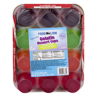 Food Lion Sugar Free Assorted Flavors Gelatin Dessert Cups - 12 ct