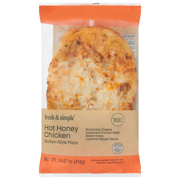 Fresh & Simple Sicilian-Style Hot Honey Chicken Pizza Refrigerated