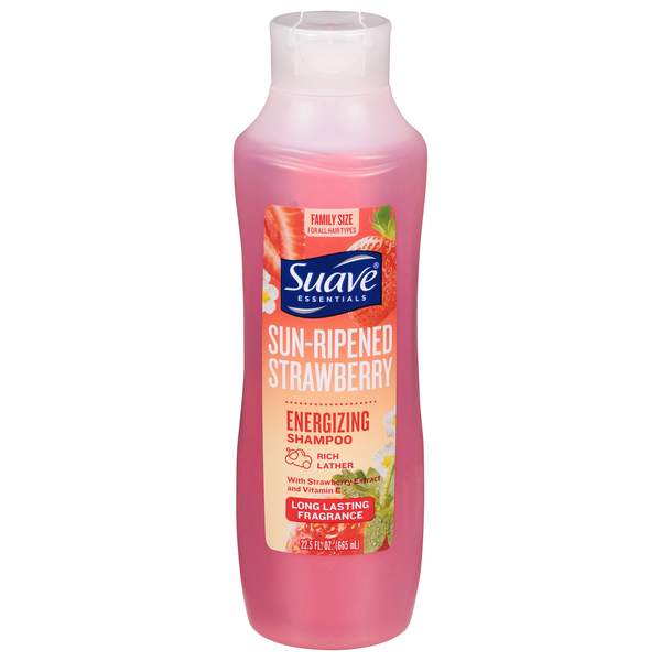 Suave Essentials Energizing Shampoo Sun-Ripened Strawberry Family Size