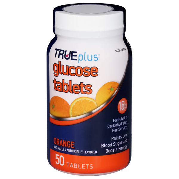 TRUEplus Orange Flavor Glucose Tablets
