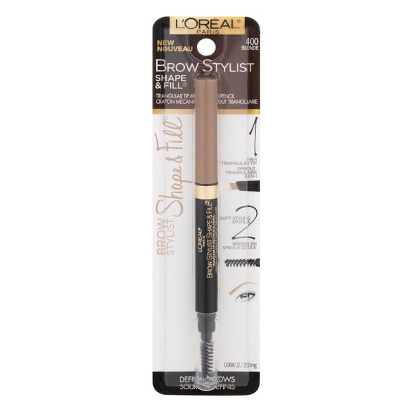 L'Oreal Brow Stylist Shape & Fill Triangular Tip Pencil Blonde 400