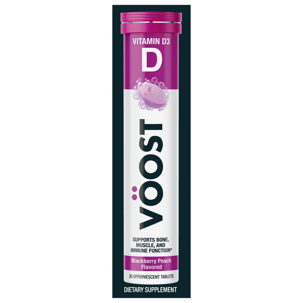Save on VOOST Vitamin D3 Effervescent Tablets Blackberry Peach Order
