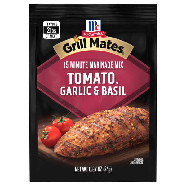 McCormick Grill Mates Tomato Garlic & Basil 15 Minute Marinade Mix