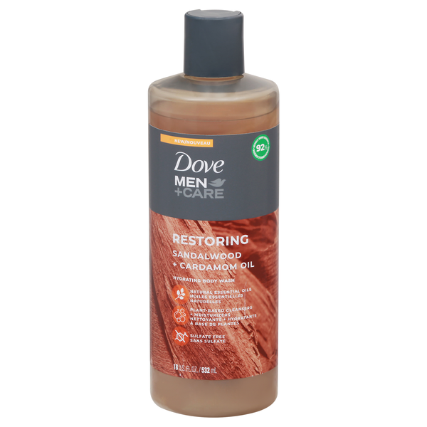 Save on Dove Men+Care Restoring Sandalwood & Cardamom Oil Body Wash