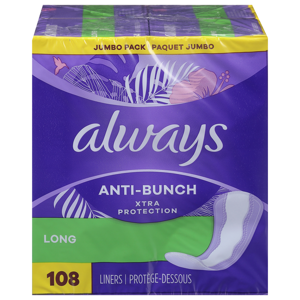 Always Anti-Bunch Xtra Protection Unscented Long Liners