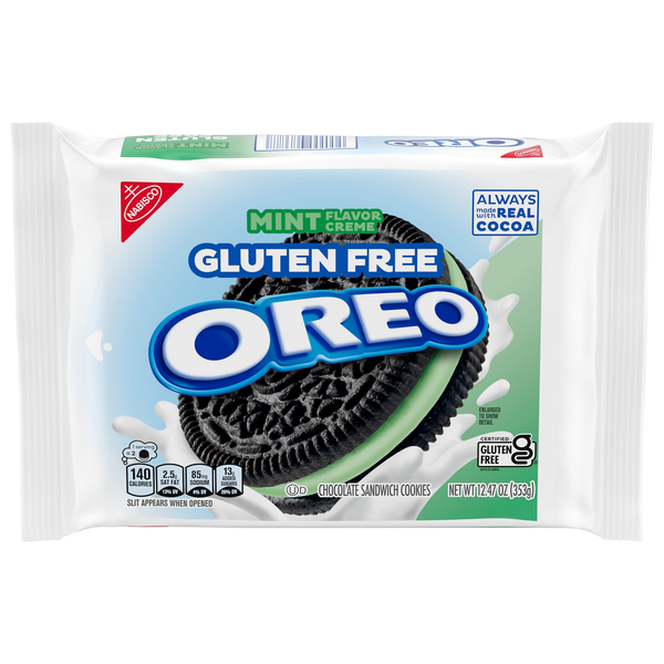 OREO Gluten Free Mint Creme Chocolate Sandwich Cookies