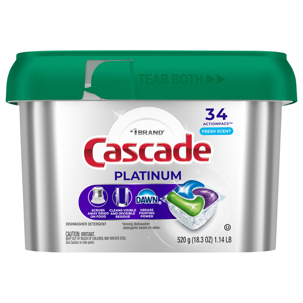 Cascade Platinum Dawn Fresh Scent Dishwasher Detergent ActionPacs