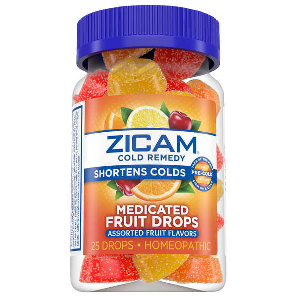 ZICAM Cold Remedy Medicated Fruit Drops Assorted Fruit
