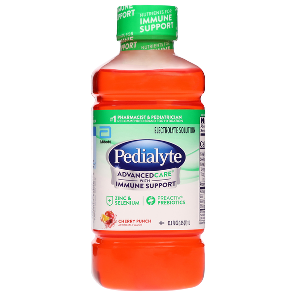 Pedialyte Cherry Punch Electrolyte Solution with Immune Support