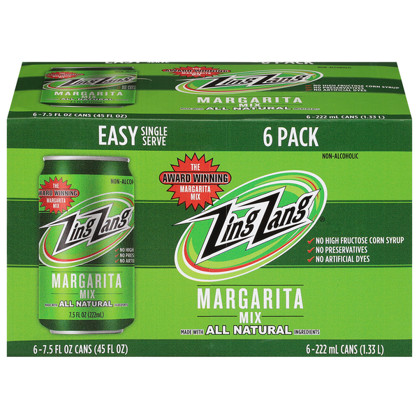 Save on Zing Zang Margarita Mix NonAlcoholic 6 pk Order Online Delivery Stop & Shop
