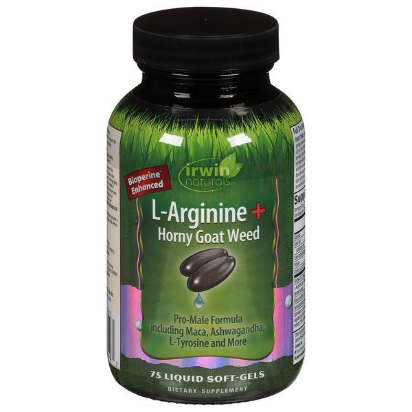Irwin Naturals L-Arginine + Horny Goat Weed Liquid Soft-Gels