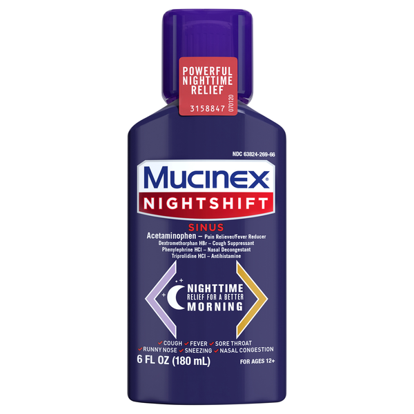 Mucinex Nightshift Sinus Relief Liquid