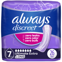 Always Discreet Bladder Leak Pads Long Size 7