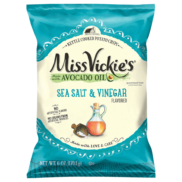 Miss Vickie's Avocado Oil Sea Salt & Vinegar Ketlle Cooked Potato Chips