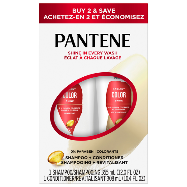 Pantene Pro-V Radiant Color Shine Shampoo + Conditioner - 2 ct