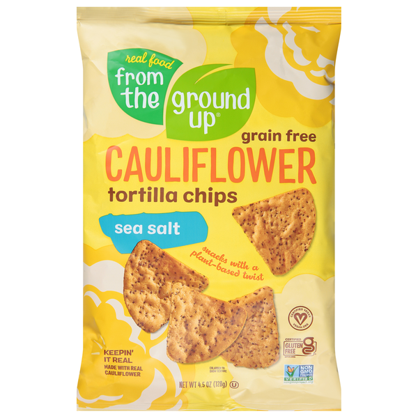 From The Ground Up Grain & Gluten Free Sea Salt Cauliflower Tortilla Chips