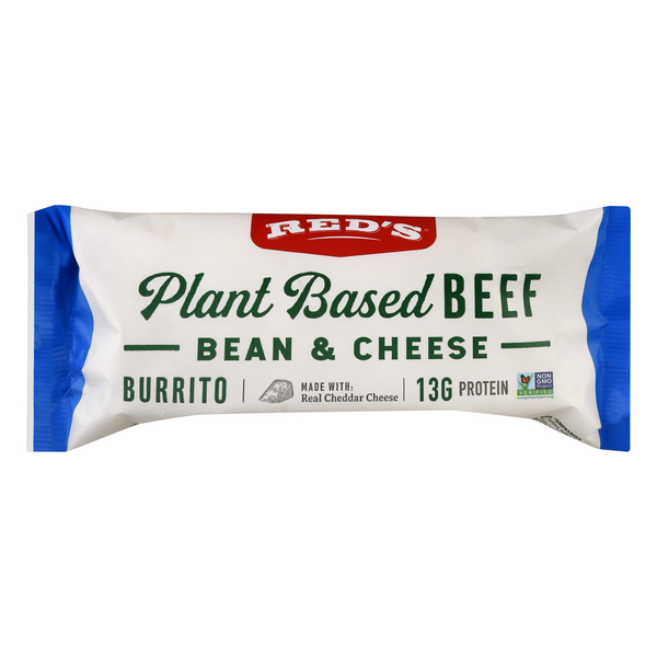 Save on Red's Plant Based Beef Burrito Bean & Cheese Frozen Order