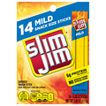 Slim Jim Mild Protein Smoked Snack Size Meat Sticks - 14 ct