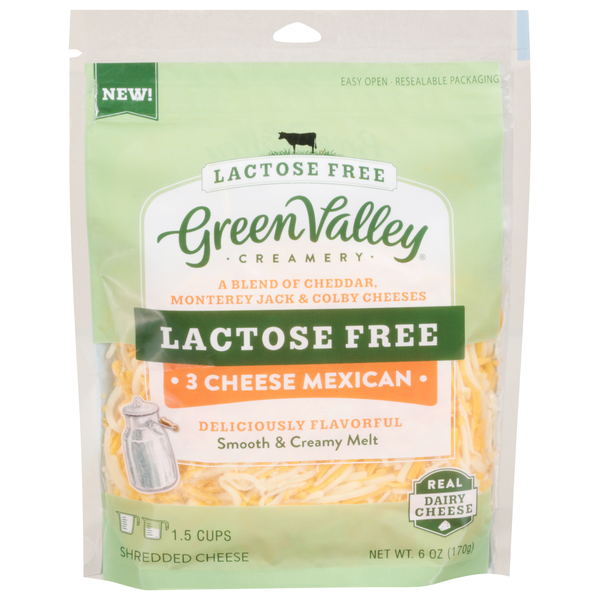 Save on Green Valley Creamery Lactose Free 3 Cheese Mexican Shredded Cheese Order Online