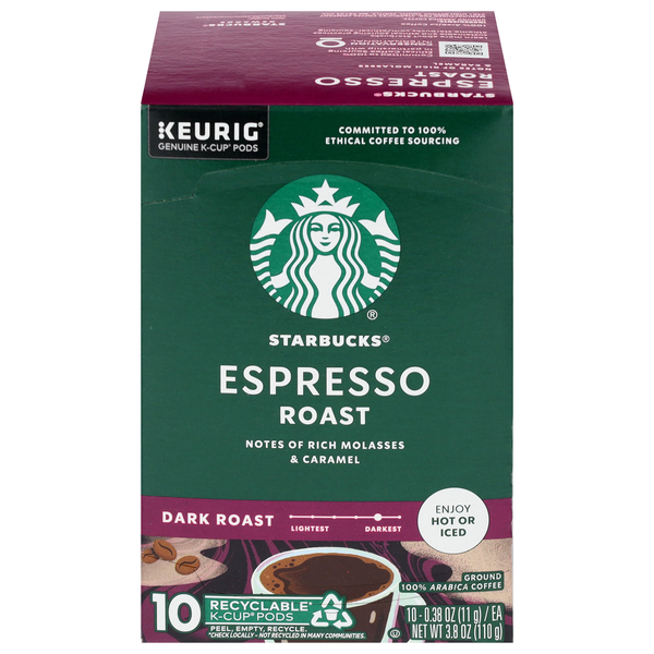 Starbucks Espresso Dark Roast Coffee K-Cup Pods