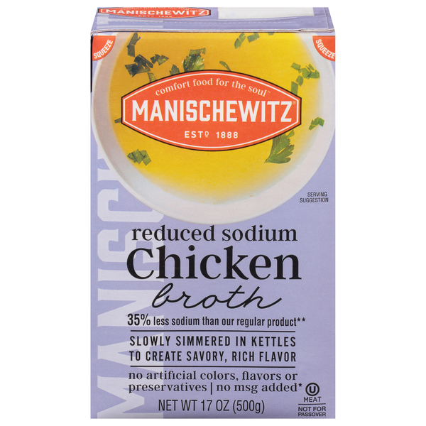 Manischewitz Kosher Reduced Sodium Chicken Broth