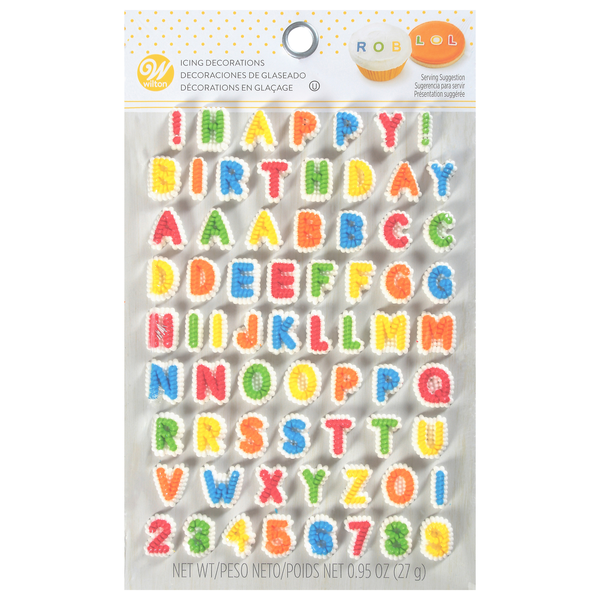 Wilton Letter & Numbers Icing Decorations