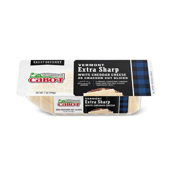 Save on Cabot Vermont Extra Sharp White Cheddar Cracker Cut Slices 26
