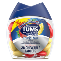 TUMS Chewy Bites w/Gas Relief Lemon & Strawberry Chewable Tablets