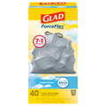Glad ForceFlex Kitchen Bags Drawstring Tall Fresh Clean Scent 13 Gallon