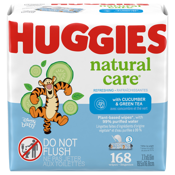 Huggies Natural Care Refreshing Baby Wipes Pop-Top - 3 pk