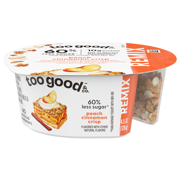 Too Good & Co. REMIX Peach Cinnamon Crisp Low Fat Yogurt
