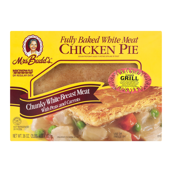 Mrs. Budd's Chicken Pie White Meat with Peas & Carrots