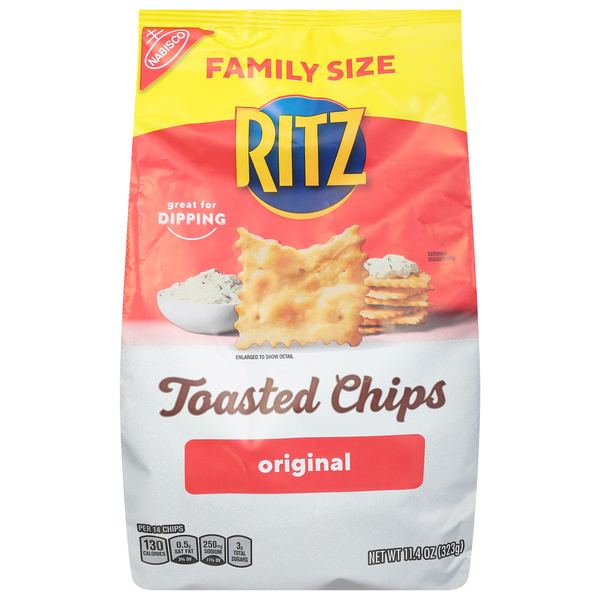 Nabisco Ritz Toasted Chips Original Crackers Family Size