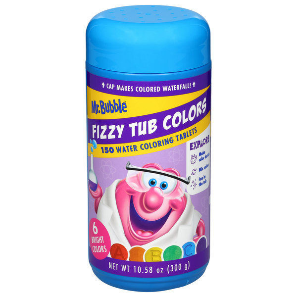 Mr. Bubble Fizzy Tub Colors Tablets - 150 ct