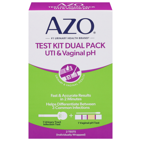 AZO Dual Pack UTI & Vaginal pH Test Kit