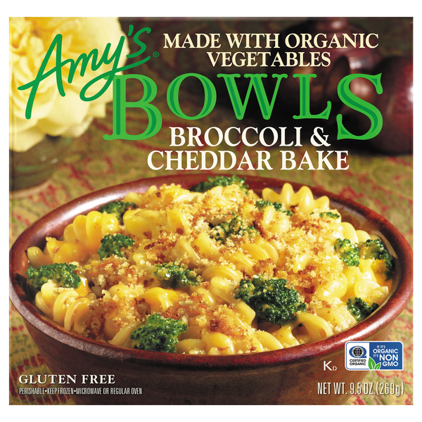 Amy's Bowls Organic Gluten Free Broccoli & Cheddar Bake Frozen Meal