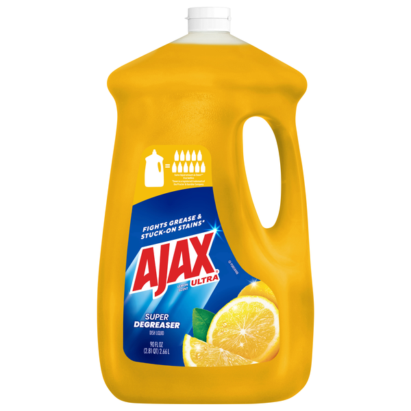 Ajax Ultra Super Degreaser Lemon Liquid Dish Soap