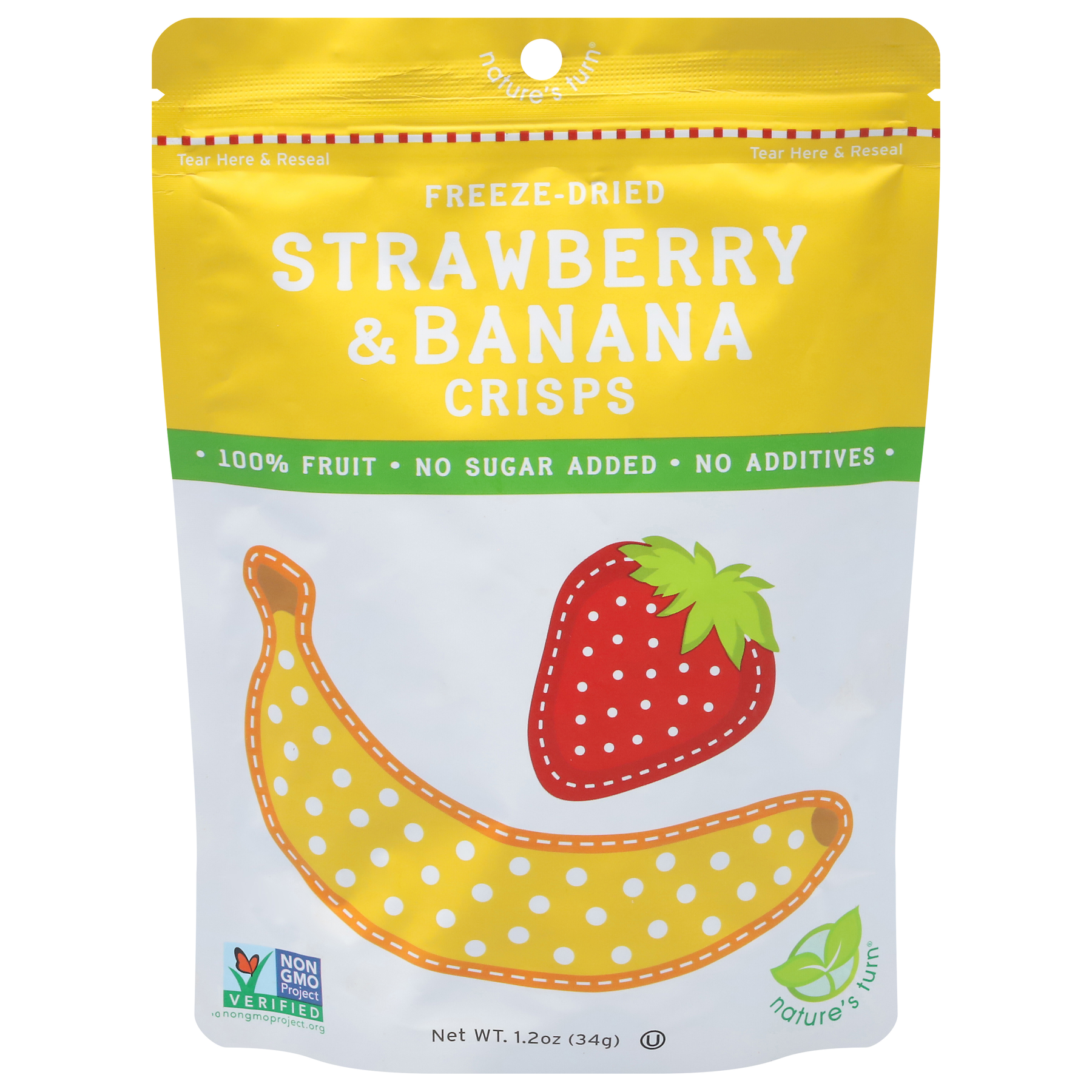 Nature's Turn Nature's Turn Strawberry & Banana Crisps Freeze-Dried