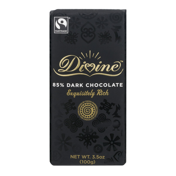 Save On Divine Dark Chocolate Bar 85 Cocoa All Natural Order Online 