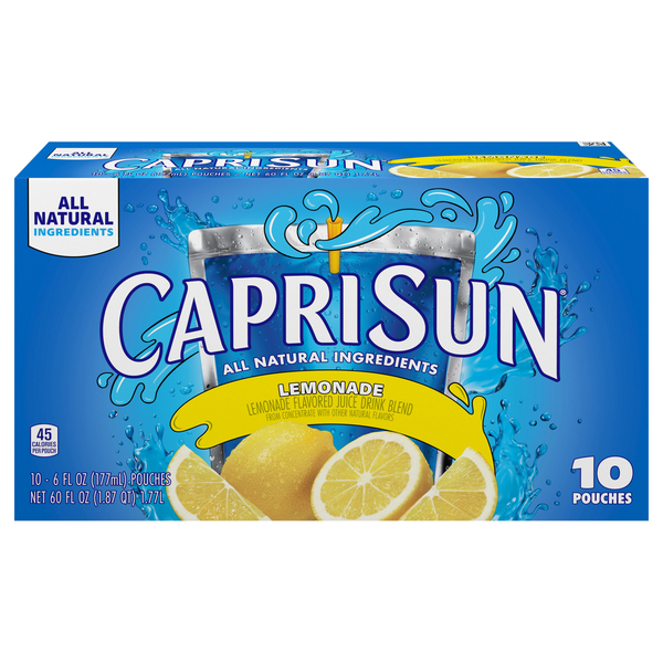 Capri Sun All Natural Lemonade Juice Drink Pouches - 10 pk
